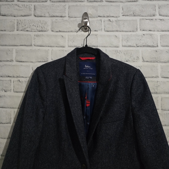 EUC Boden Moon Tweed Blazer Grey size 10 - Picture 5 of 9